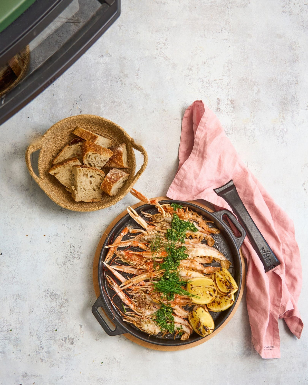 Grilled Langoustines with Dill Pesto