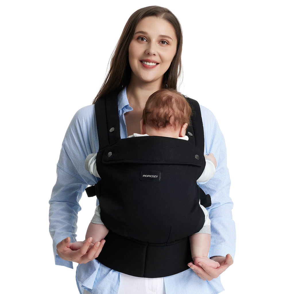 Momcozy PureHug Bomull Myk Strukturert Bærer Sort