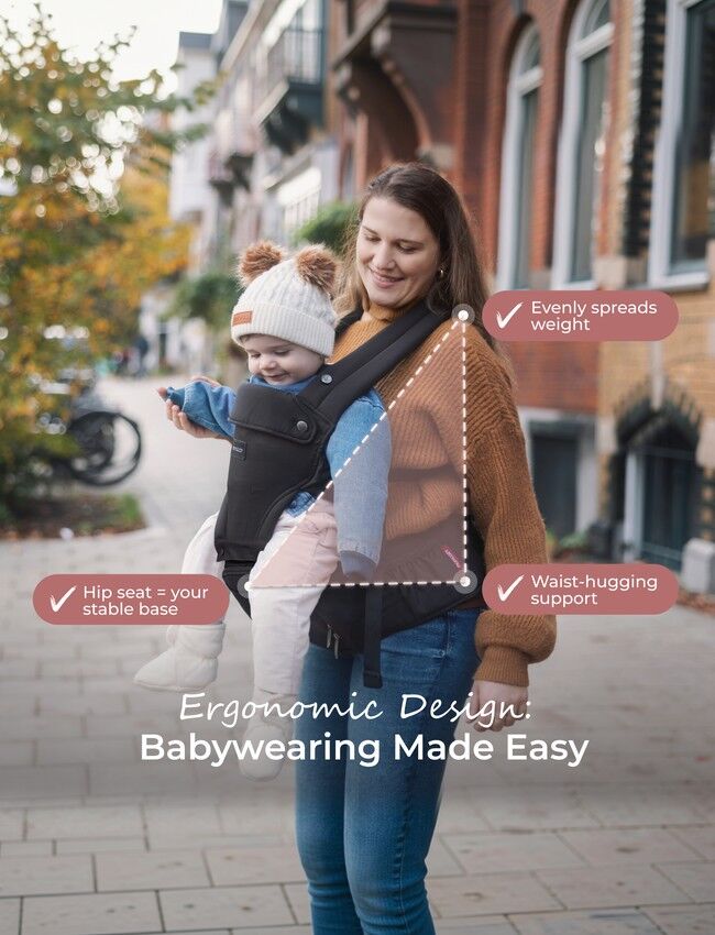 Momcozy Vauvan lantioreppu Musta