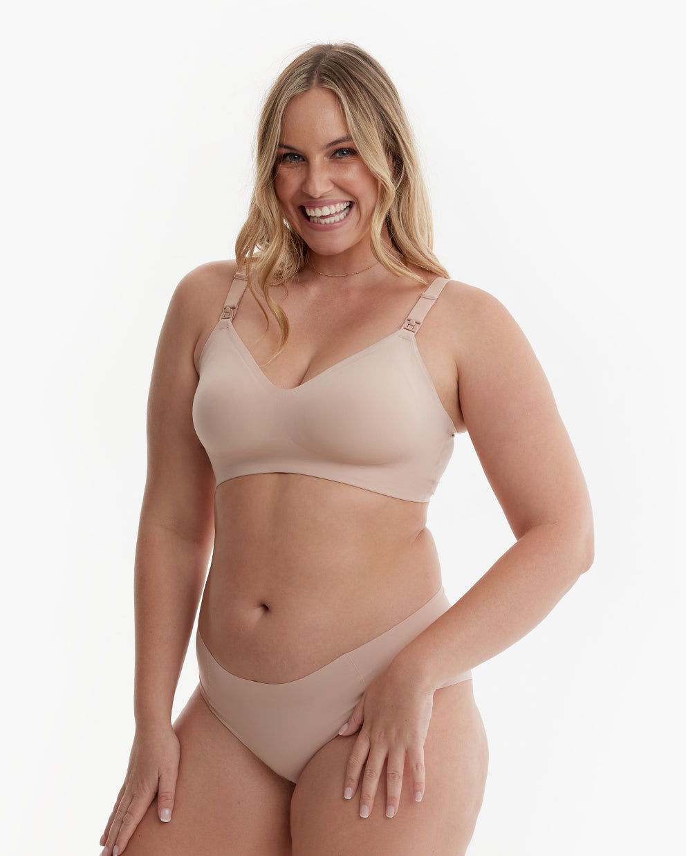 Momcozy YN21 M Kädet Vapaana Imetysrintaliivit Natural