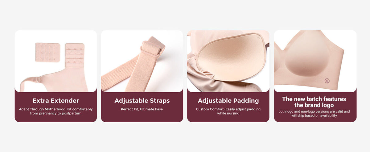 Momcozy YN21 XL Hands-Free Pumping Bra Natural