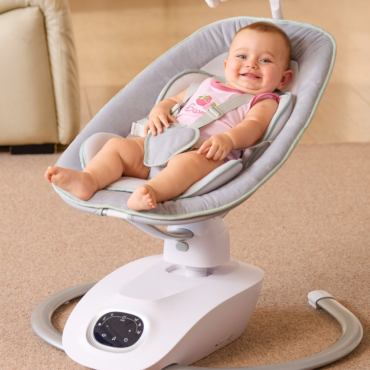 Momcozy CocoSway 3D-liikkeinen sähköinen vauvan keinu