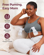 Momcozy YN08 XL Handsfree Pumpnings-BH Grå