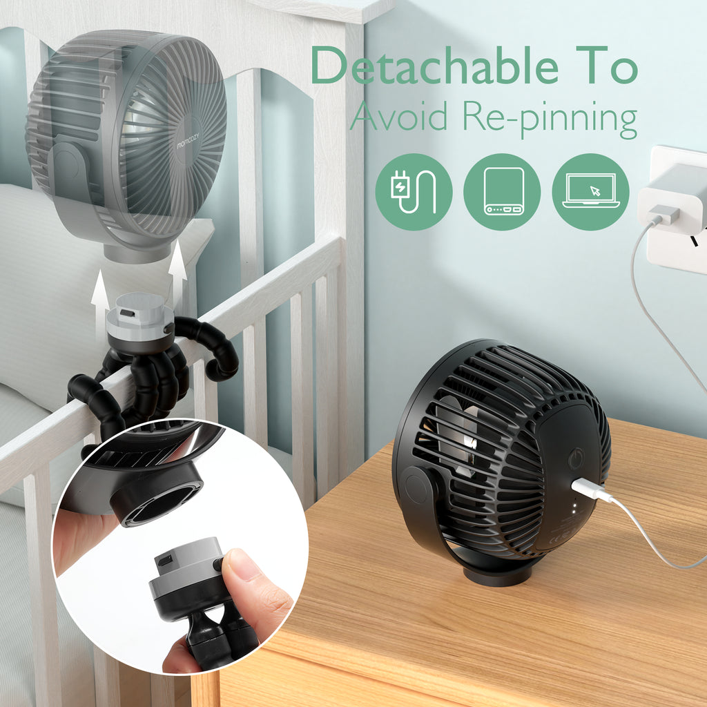 Momcozy Bærbar Ventilator Sort