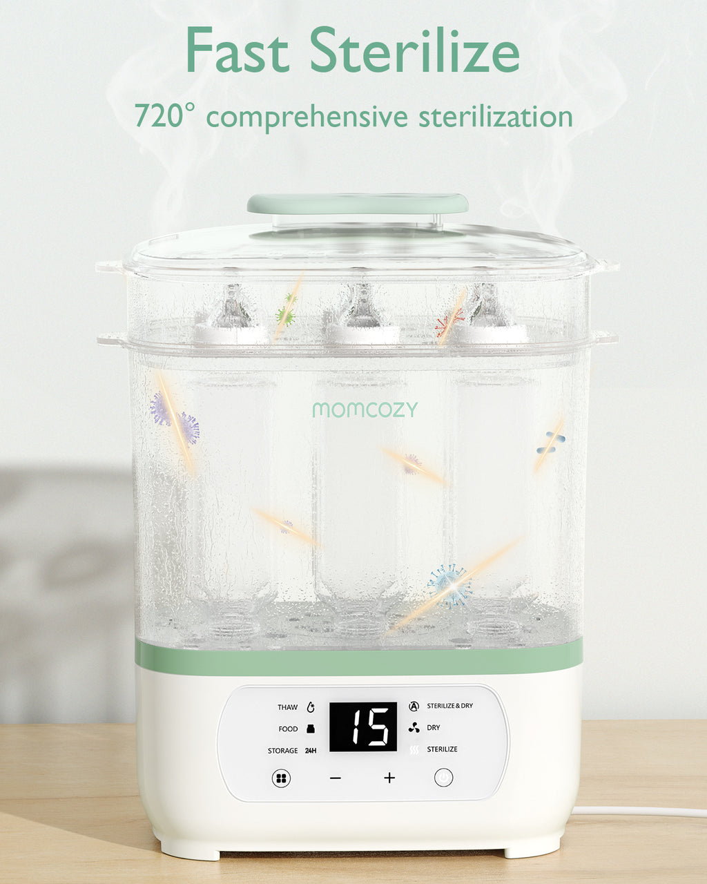 Momcozy 8-i-1 Elektrisk Damp Babyflaske Vasker