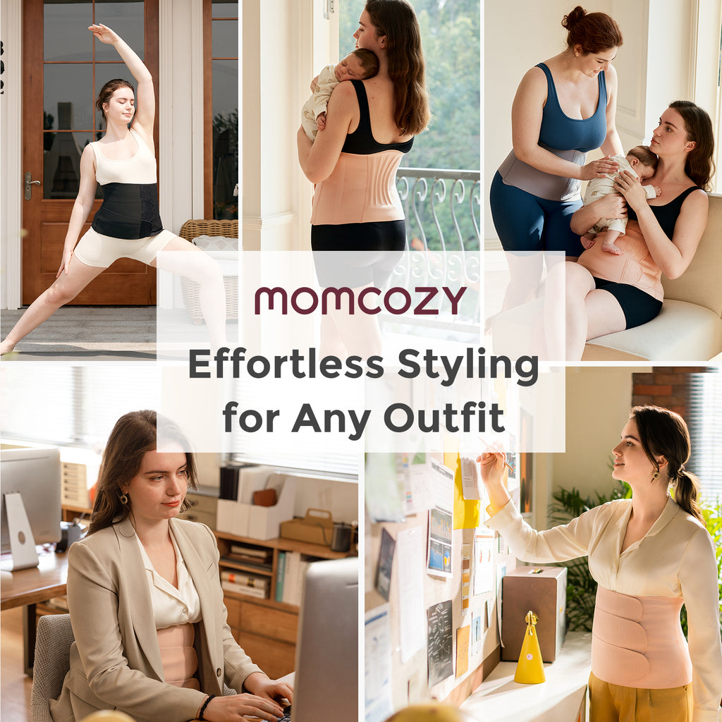 Momcozy Ergowrap XL Efterfødselsmavebælte Oyster Pink