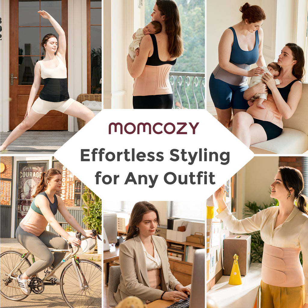 Momcozy Ergowrap XL Efterfødselsmavebælte Oyster Pink