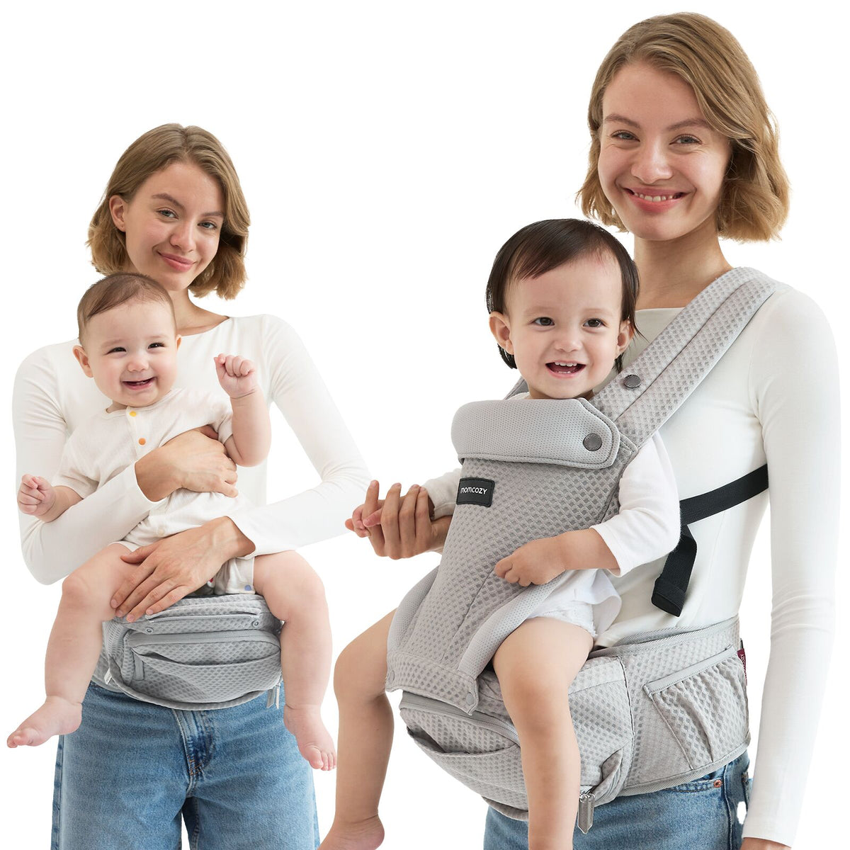 Momcozy Bärsele Air Mesh Höftsele Grå