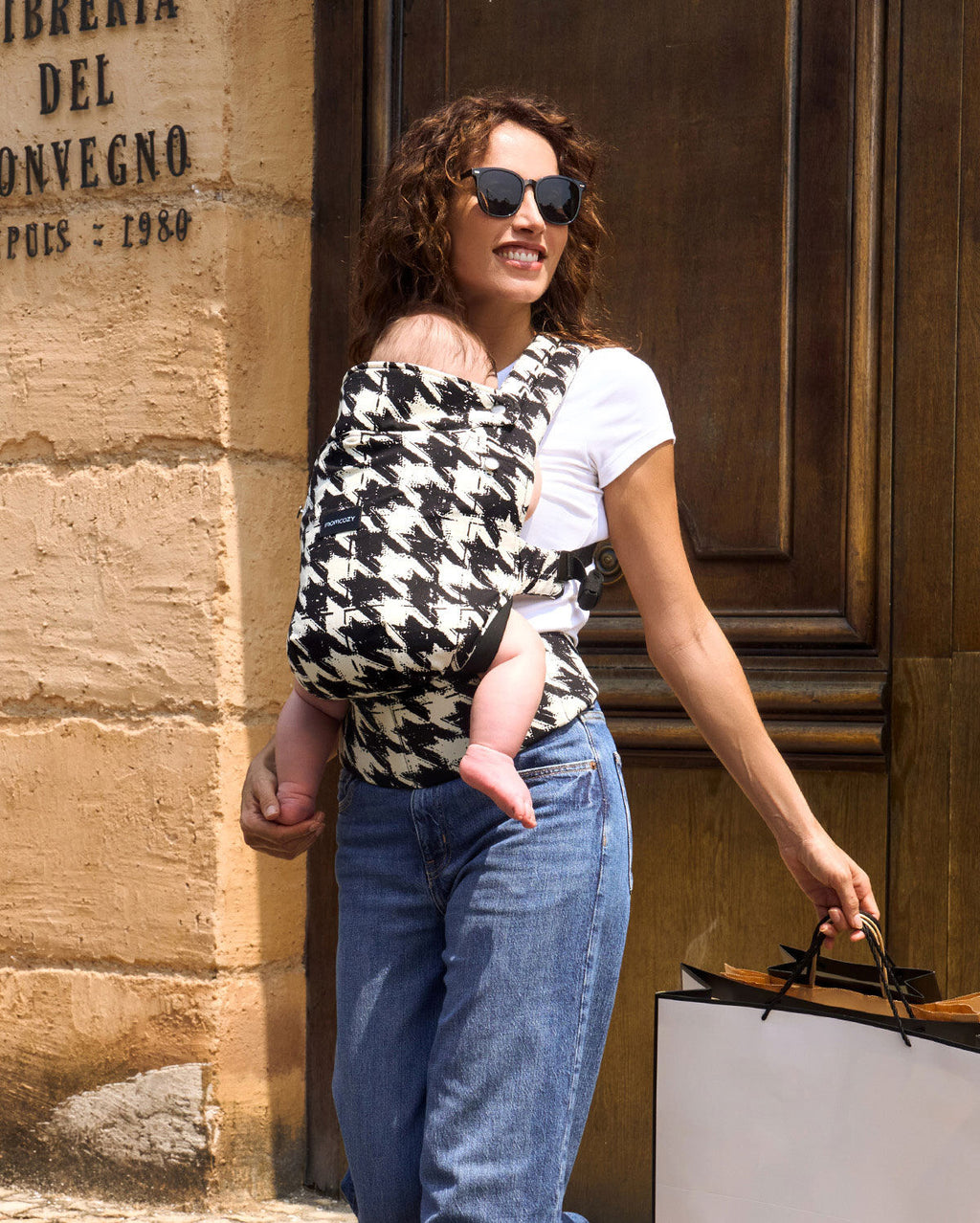 Momcozy PureHug Puuvilla Pehmeä Rakenteinen Kantoreppu Houndstooth