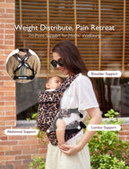 Momcozy PureHug Cotton Soft Structured Carrier Leopard