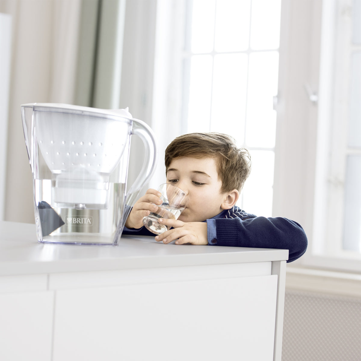 Brita Marella ME4W inkl. 6 MXPro Kande Vandfilter Hvid