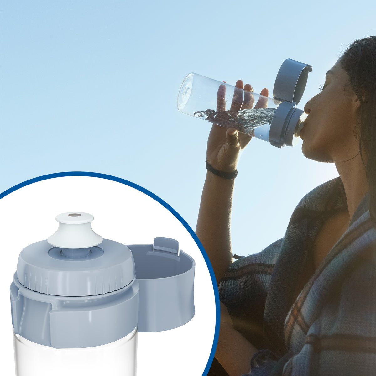 Brita Vital Vattenflaska Ljusblå