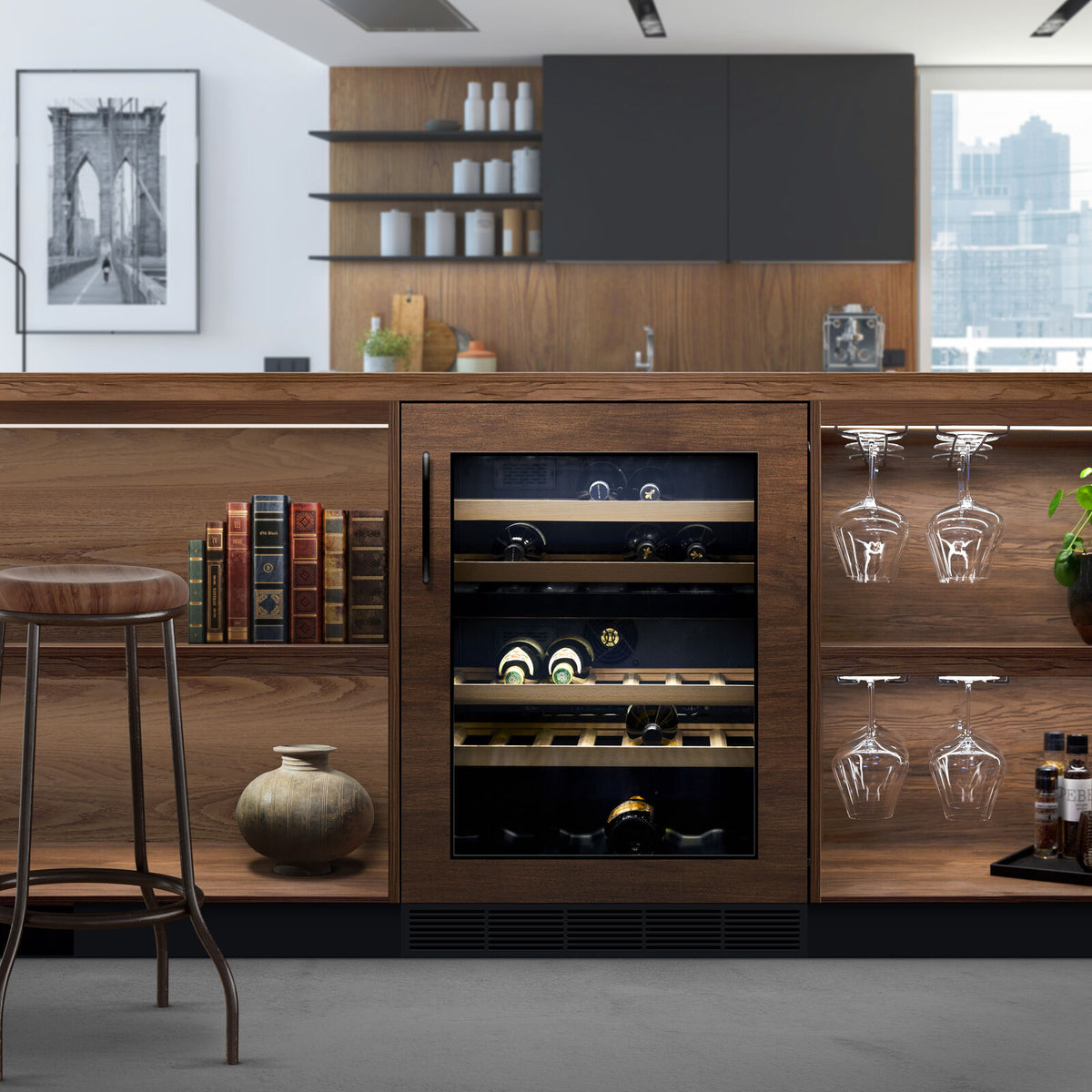 Witt WCU6082-2BG Undercounter Vin Svart