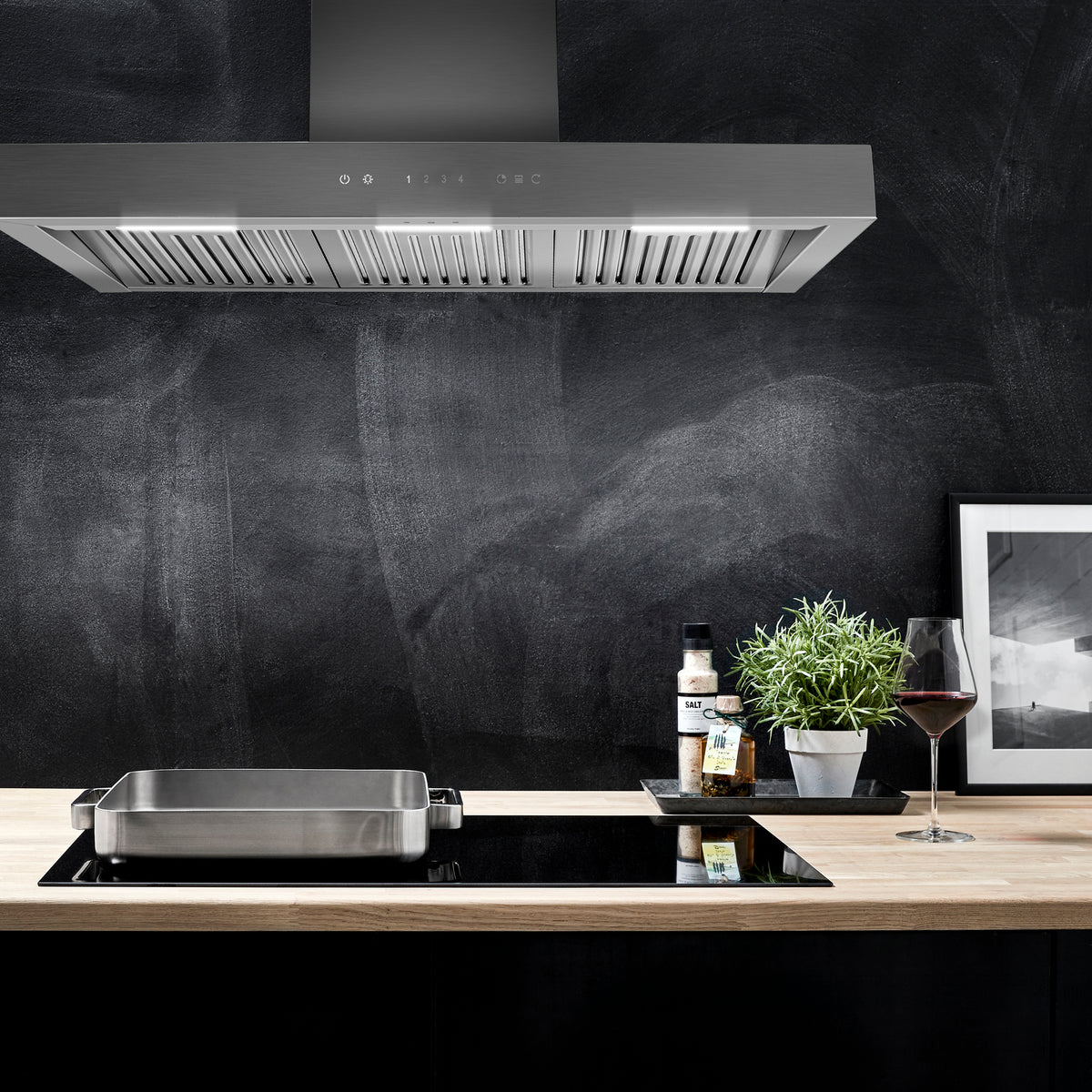 Witt Cross 90 SN Vegghengt ventilator Rustfritt stål