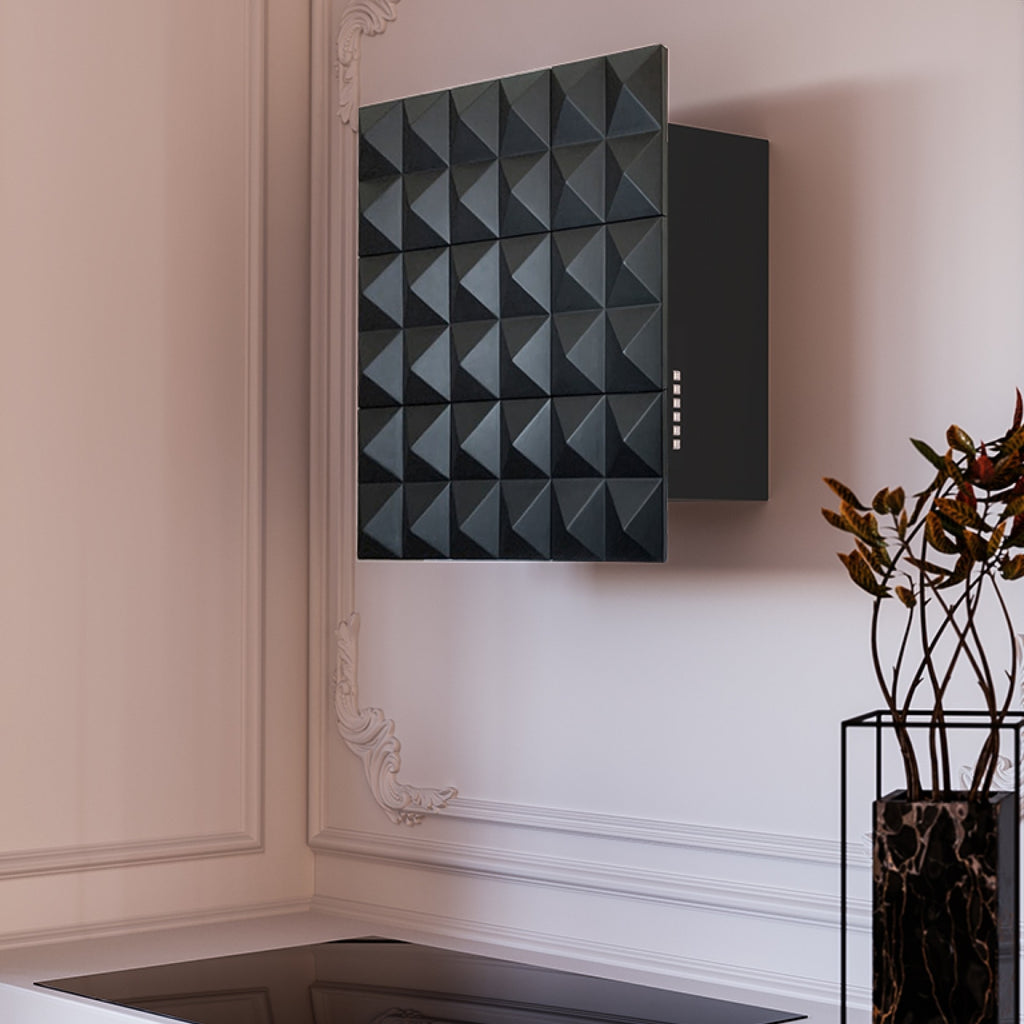 Witt Mosaik Matte Schwarz Wandhaube Schwarz