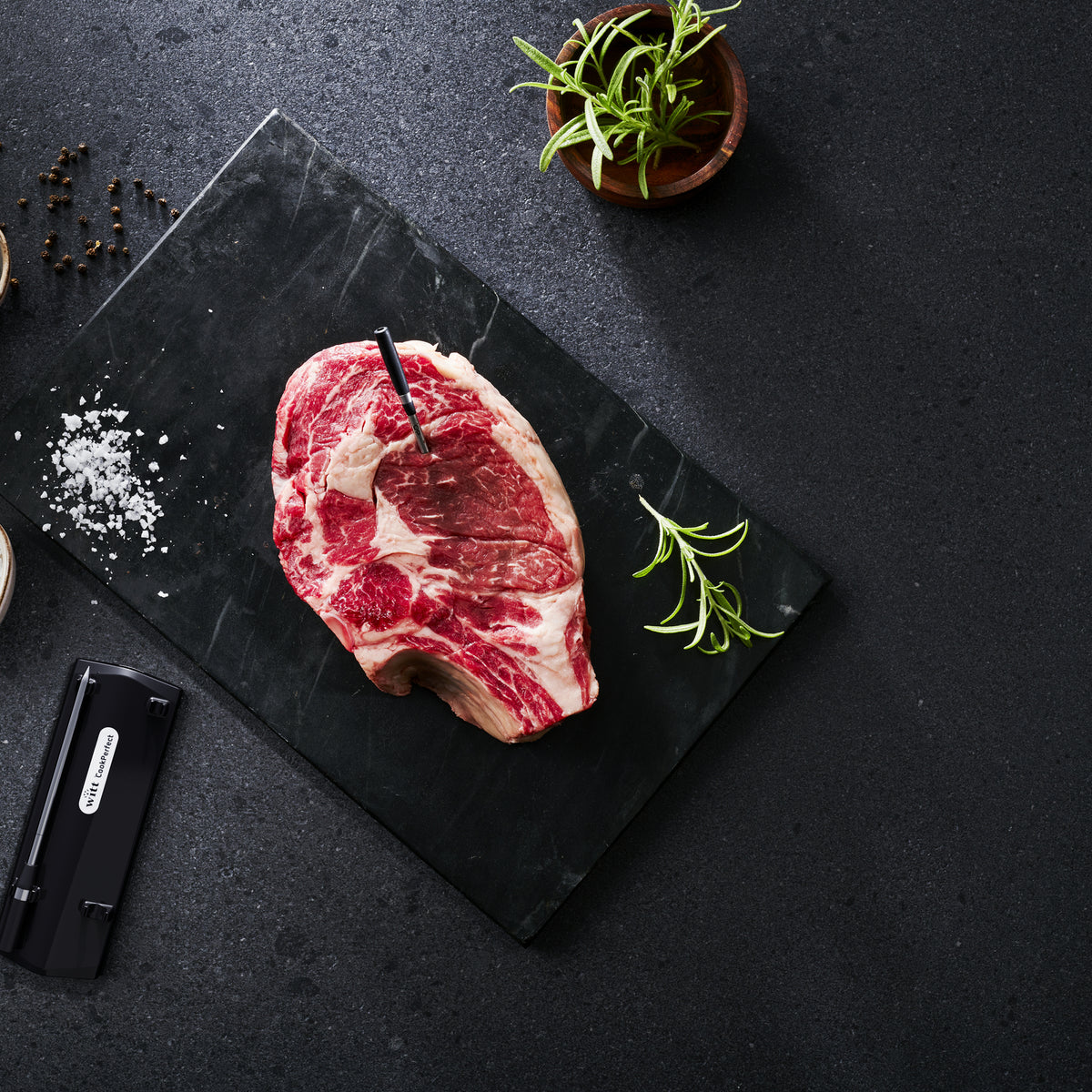 Witt CookPerfect Wireless Dual Paistolämpömittari Musta