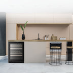 Witt WU6082T2-2B39 Undercounter Wine Black