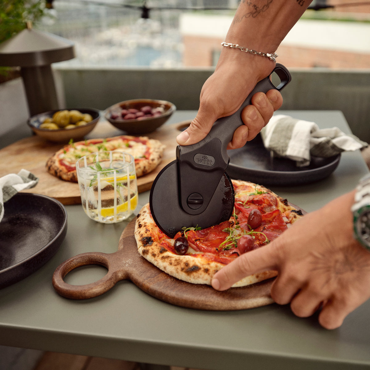 Witt Pizzaleikkuri Pyörä Musta