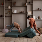 by KlipKlap 3 Fold Sofa 120 cm Deep Green