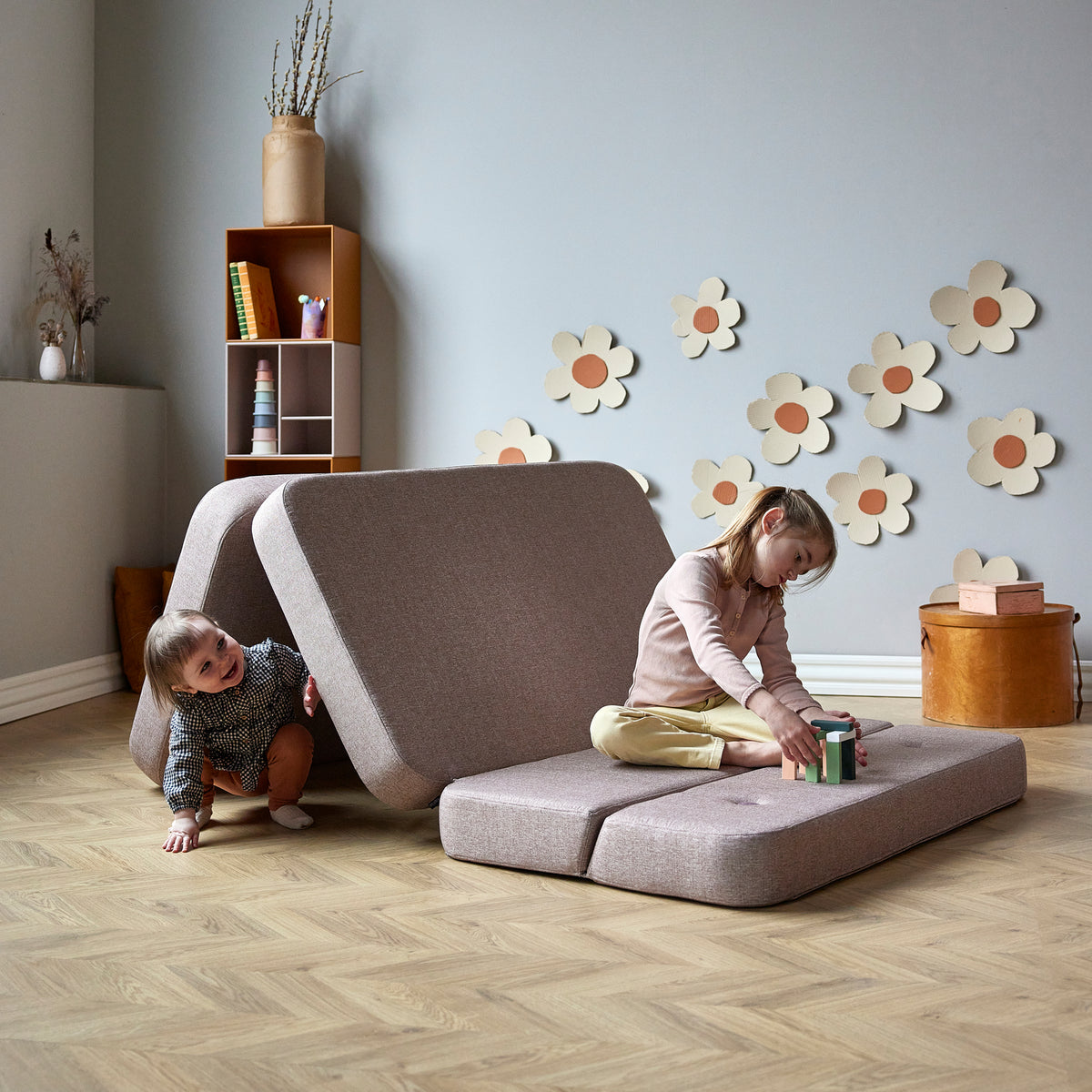 by KlipKlap 3 fold sofa 120 cm Soft Rose
