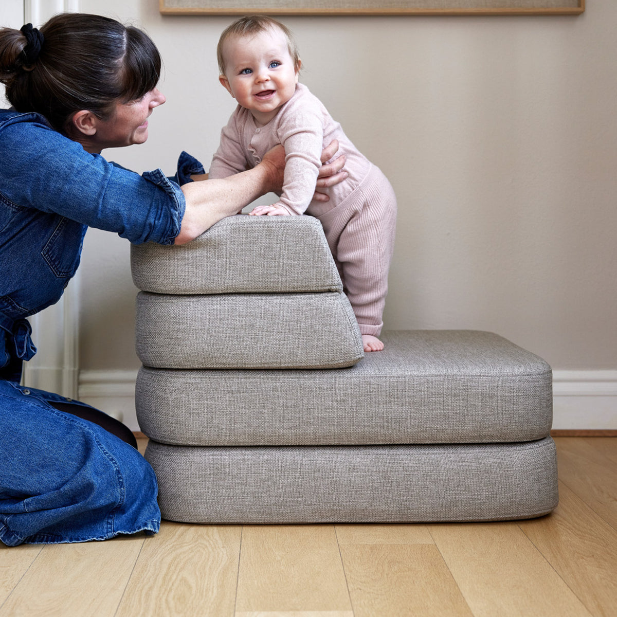 by KlipKlap 3 Fold Sofa Single Sand