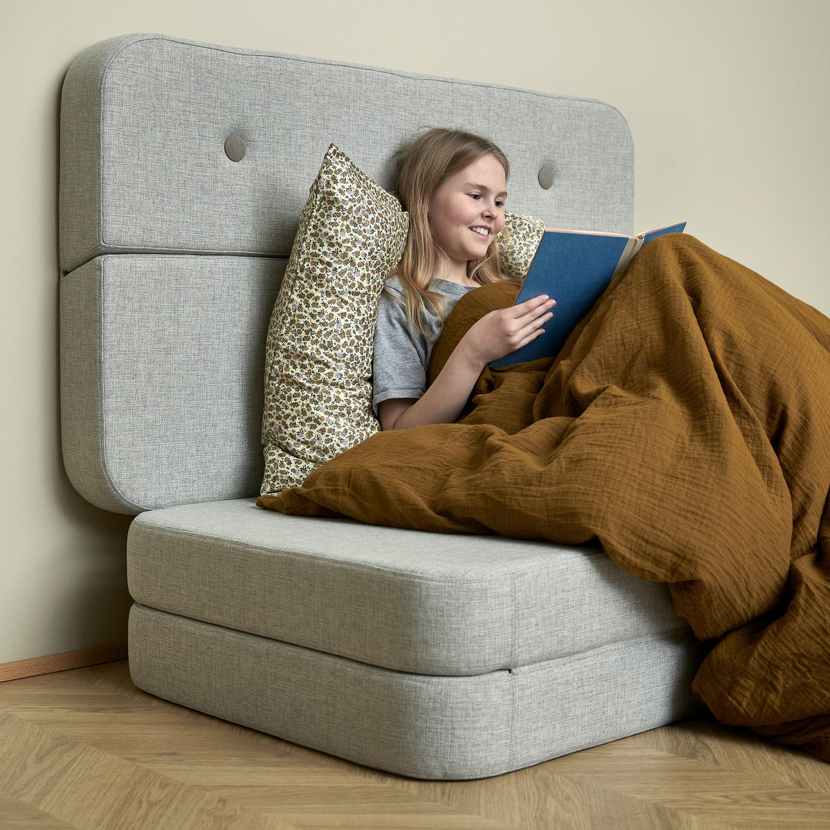by KlipKlap 3 Fold Sofa XL Soft 140 cm Beige