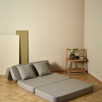 by KlipKlap 3-faltssoffa XL Mjuk 140 cm Sand