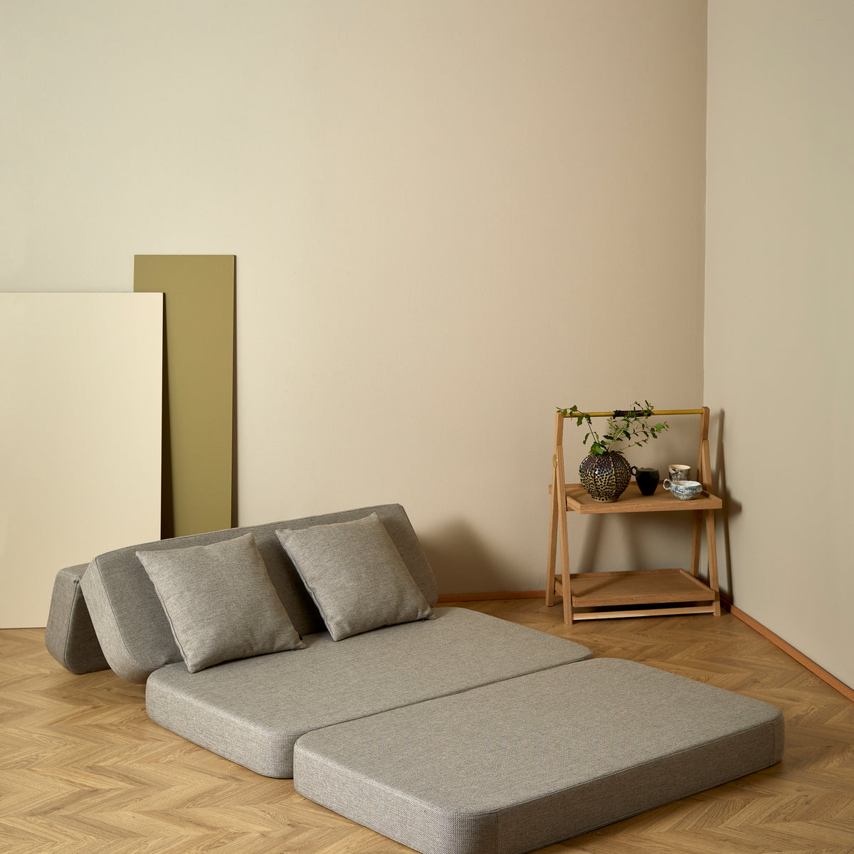 by KlipKlap 3 Fold XL 200 cm Madrass Sand