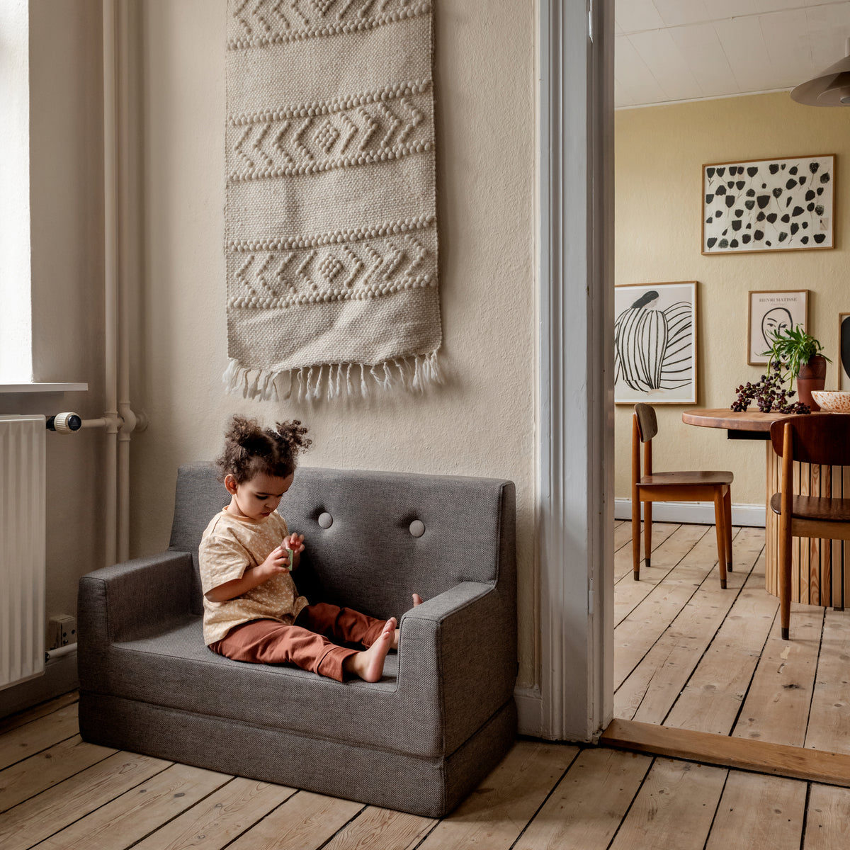 by KlipKlap Kids Sofa Brown