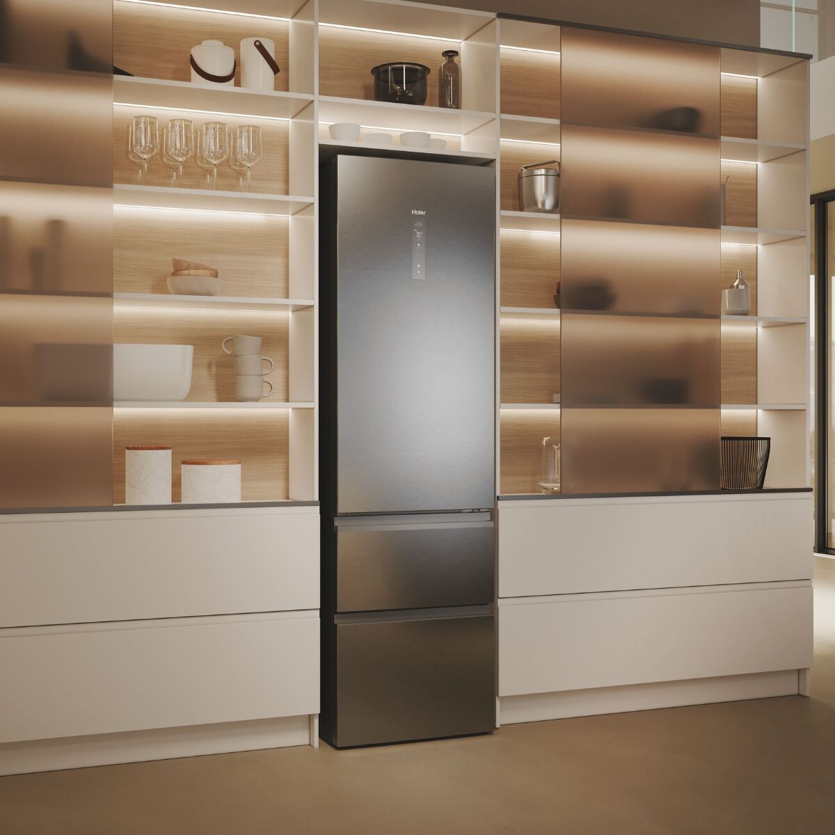 Haier HTW5620DNMG Kyl-frys Rostfritt stål