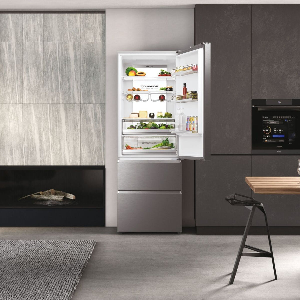 Haier HTW7720DNMP Køle-fryseskab Rustfrit stål