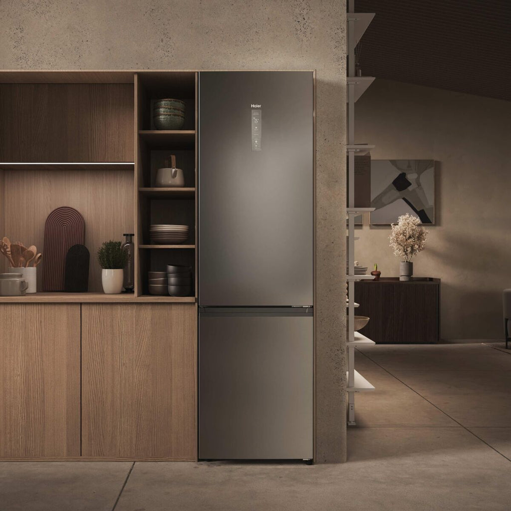 Haier HDPW3620DNPK Kjøleskap-fryser Rustfritt stål