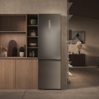 Haier HDPW3620DNPK Kjøleskap-fryser Rustfritt stål