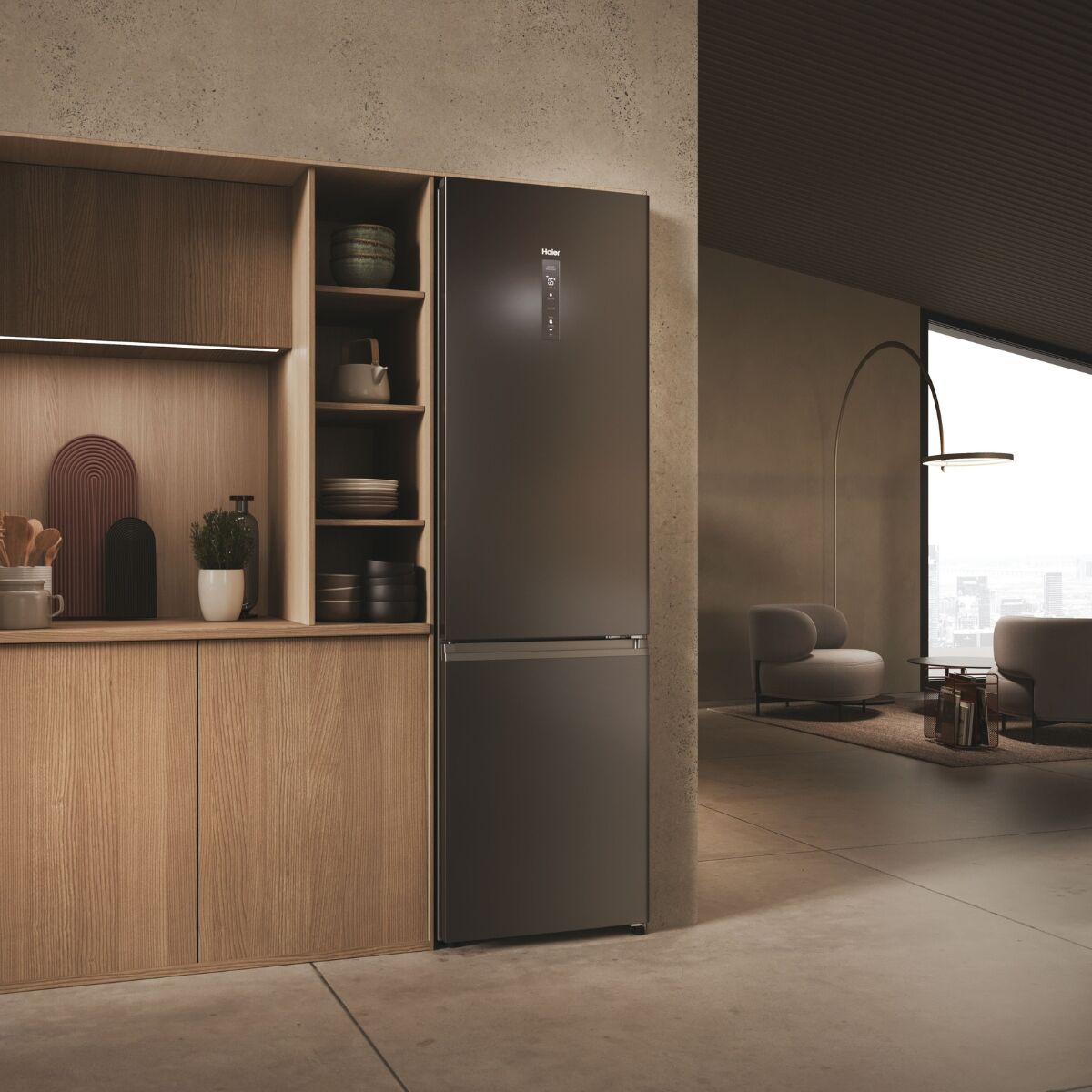 Haier HDPW3620DNPD Kyl-frys Svart