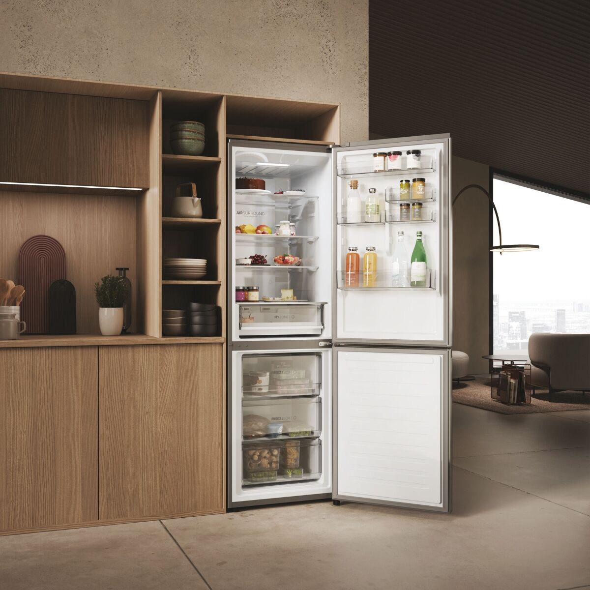 Haier HDPW3618DNPK Kyl-frys Rostfritt stål
