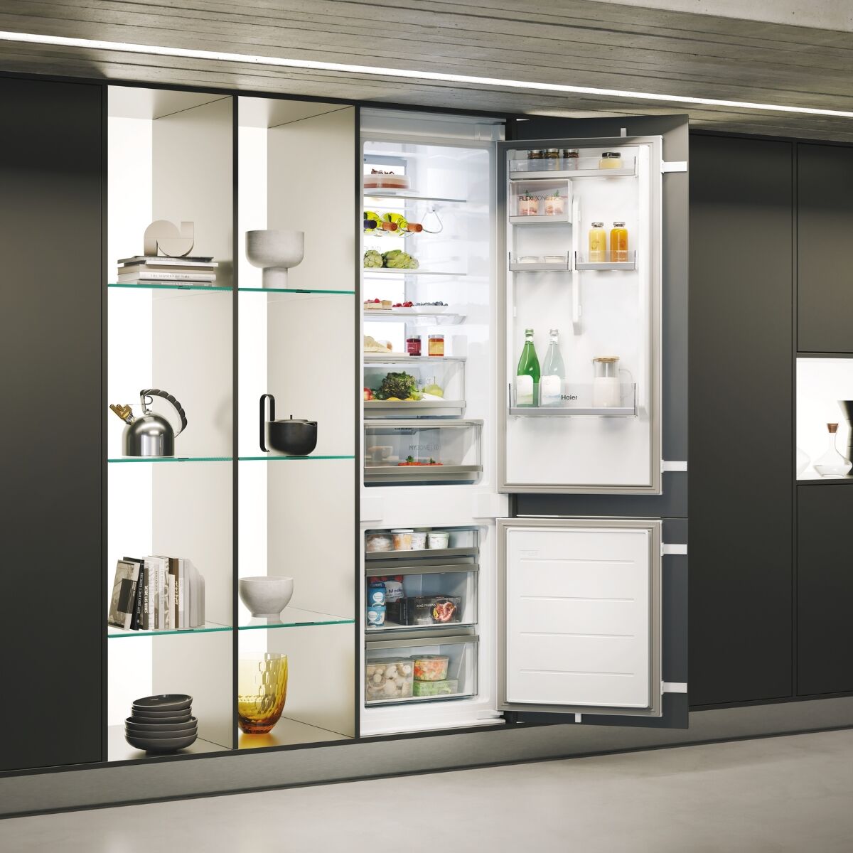 Haier HBW7519C kyl-frys integrerad