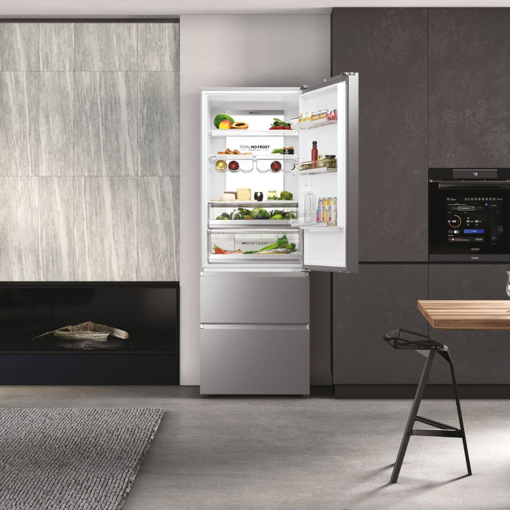 Haier HTW7720BNMM Kyl-frys Rostfritt stål