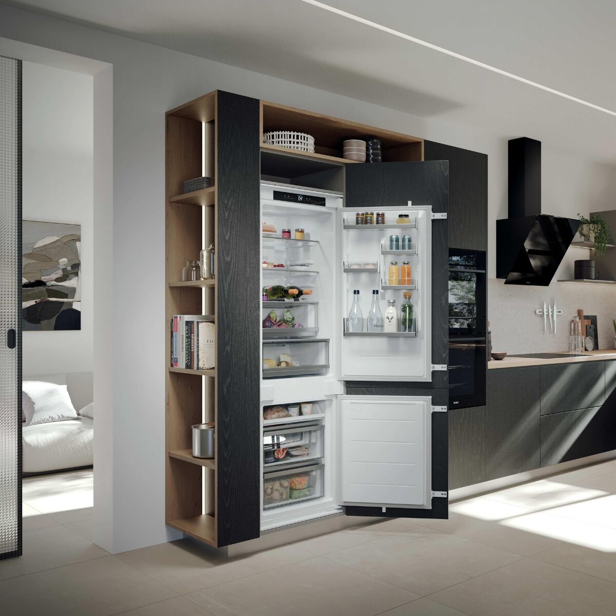Haier HBQW5518E Kyl-frys Integrerad