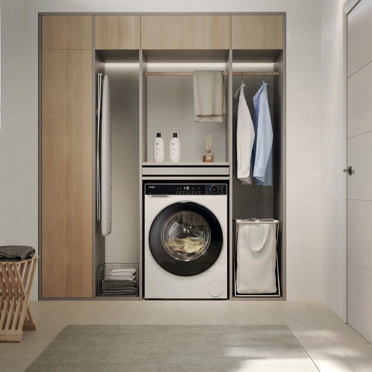 Haier HW80-BP14357TU-S Tvättmaskin Vit