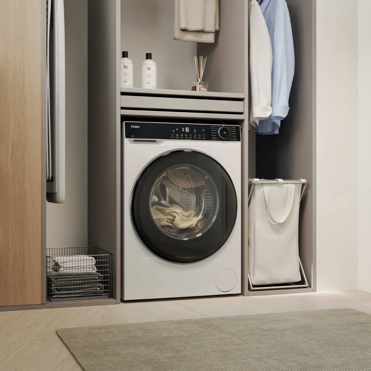 Haier HW80-BP14357TU-S Tvättmaskin Vit