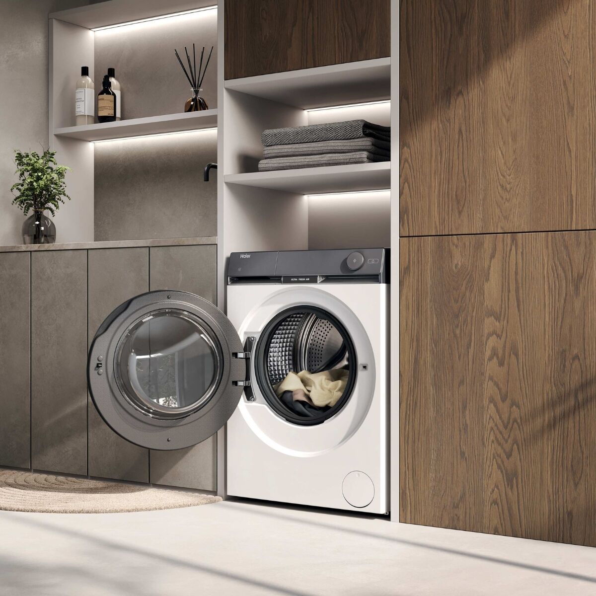 Haier HW90-BD14387US Tvättmaskin Vit