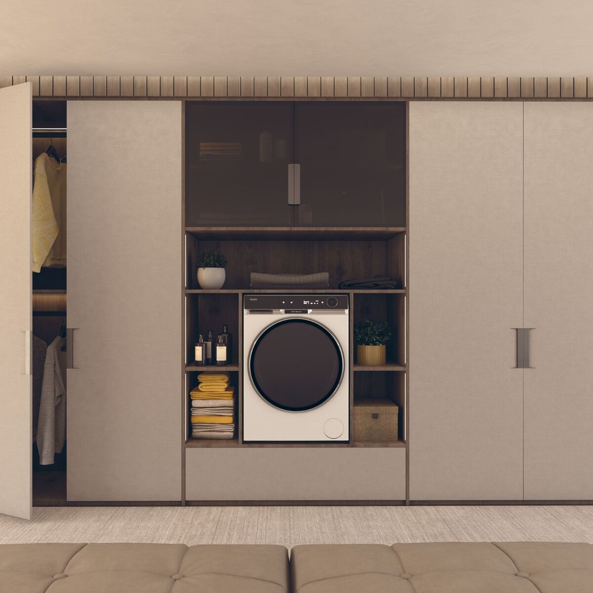 Haier HW100-BD14397U1S Tvättmaskin Vit