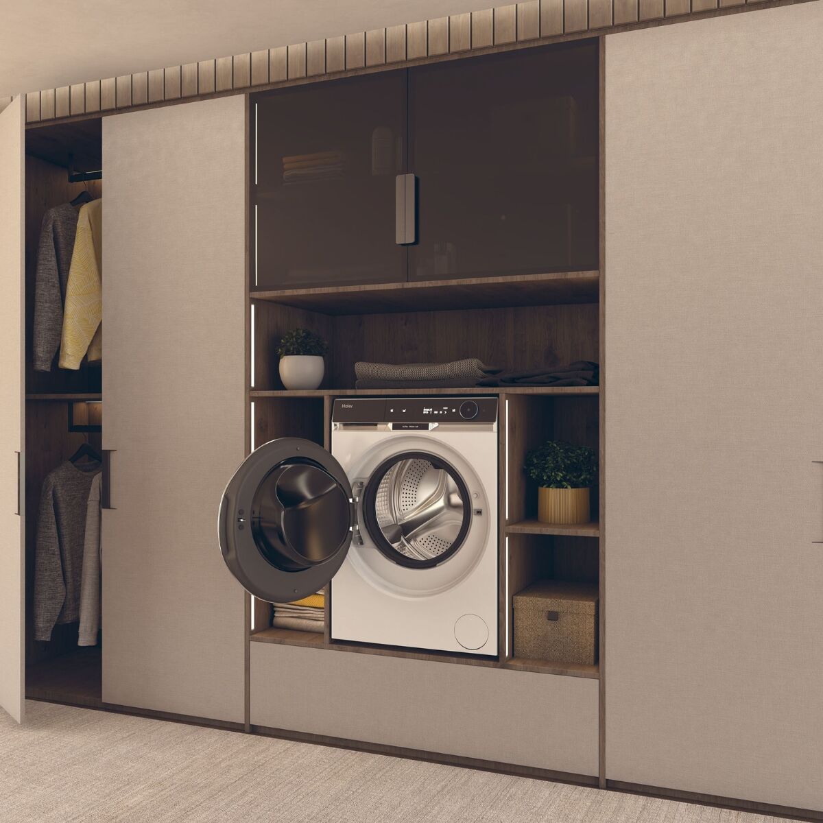 Haier HW100-BD14397U1S Tvättmaskin Vit