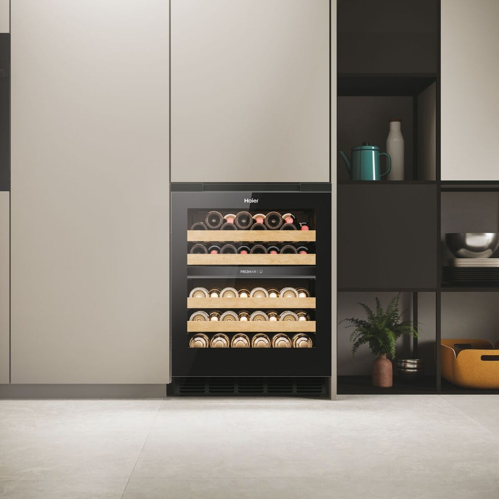 Haier HUC44GDEH1 Integreret vinkøleskab sort