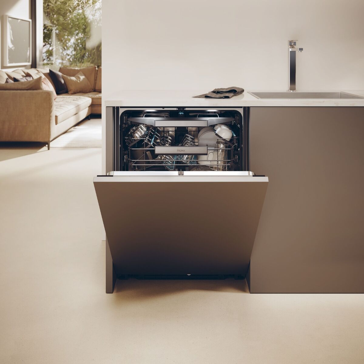 Haier XS 4A4M4PB Integrert oppvaskmaskin