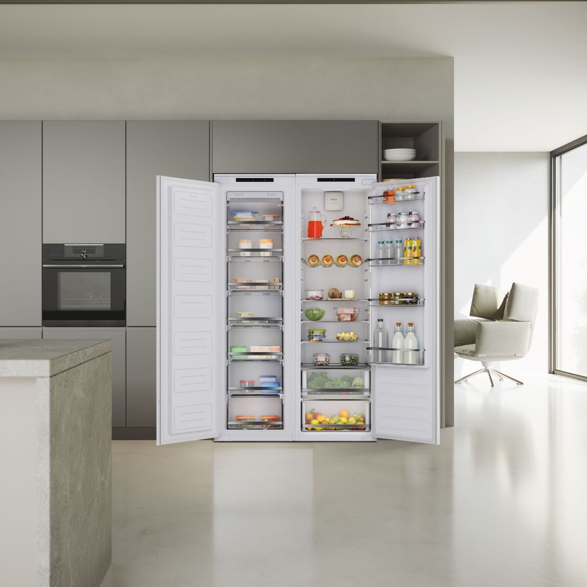 Haier HAMS518EW Kyl Integrerad