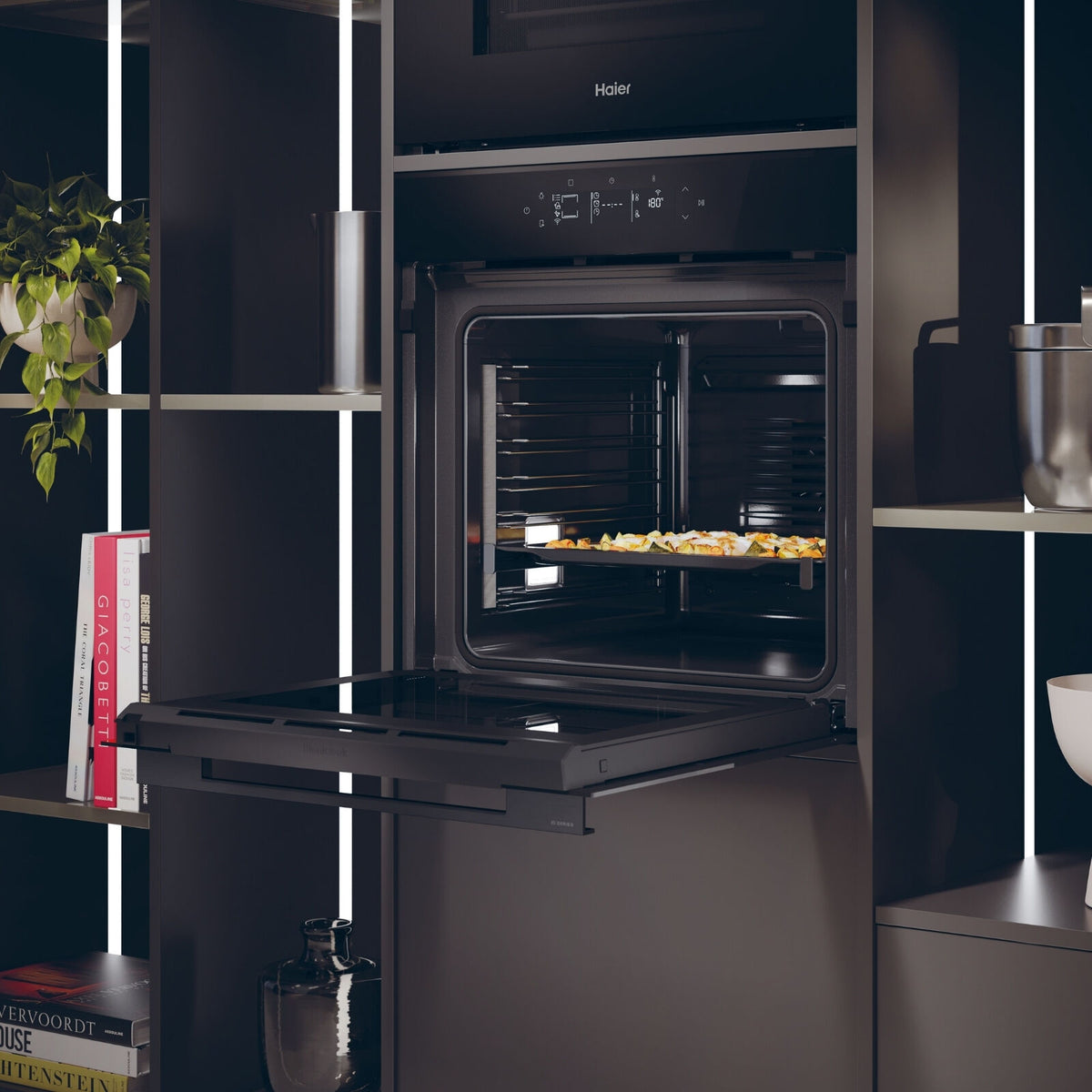 Haier H6 ID46G3YTB Integrert stekeovn Svart