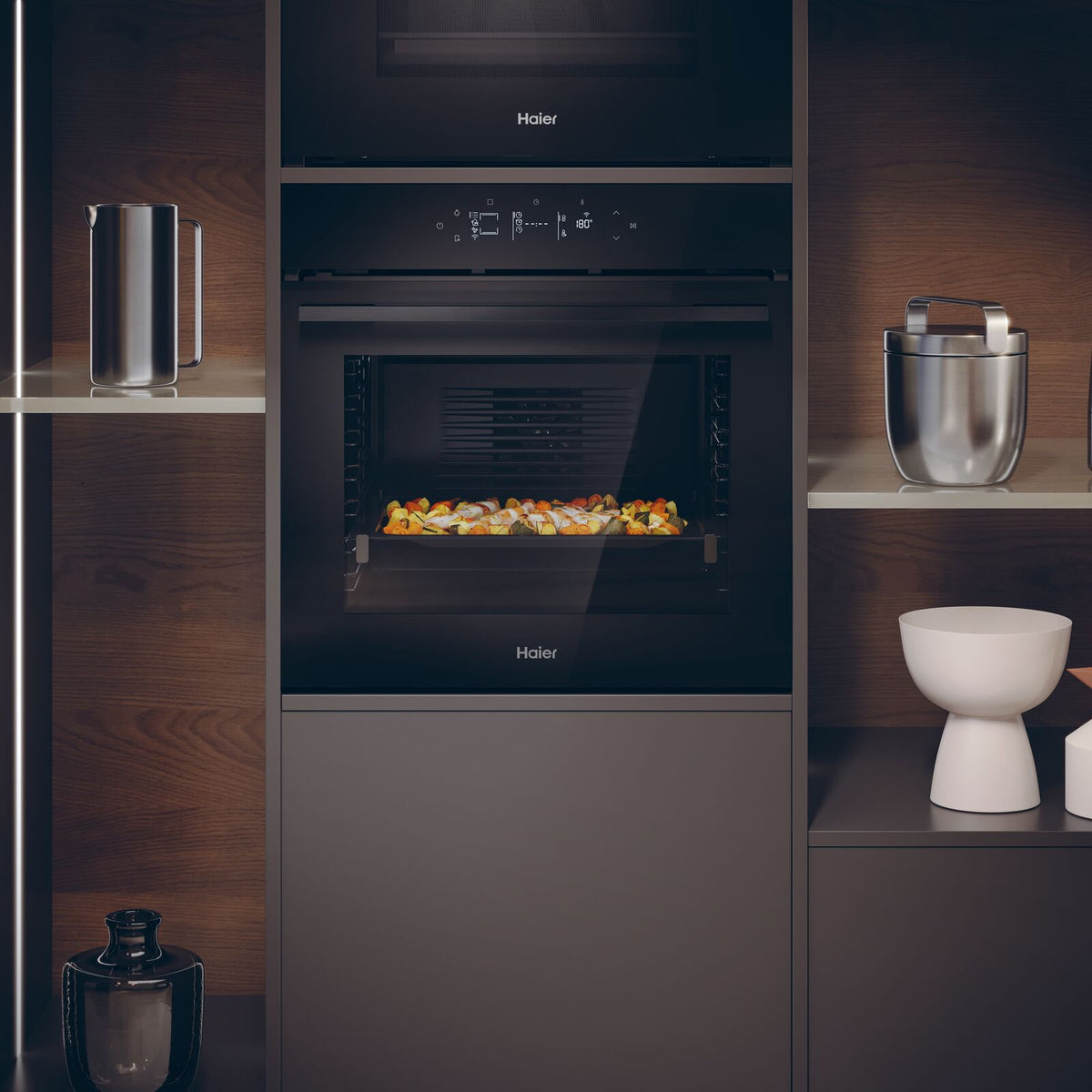 Haier H6 ID46G3YTB Integrert stekeovn Svart