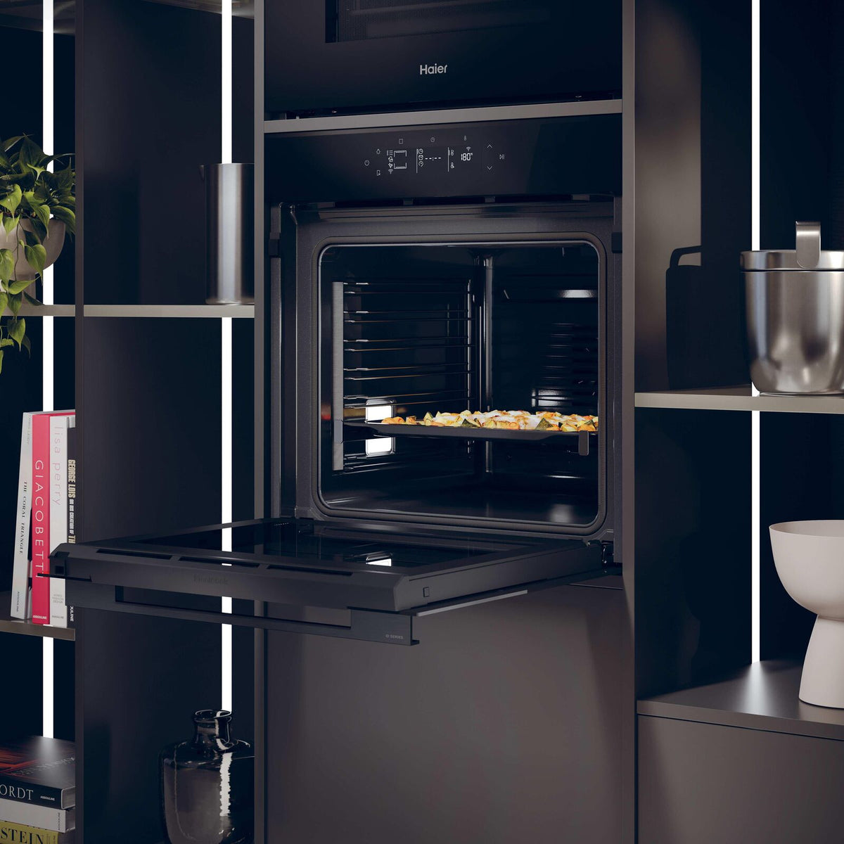 Haier H6 ID46G3YTB Integrert stekeovn Svart