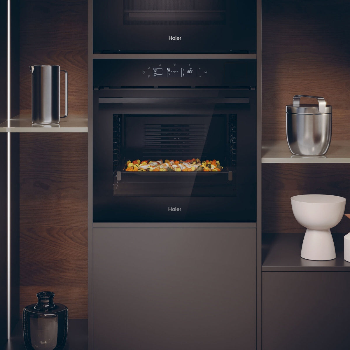 Haier H6 ID46G3SHTB Integrert stekeovn Svart